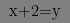 x+2=y